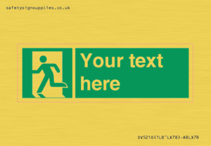 Custom Emergency Exit Left Sign